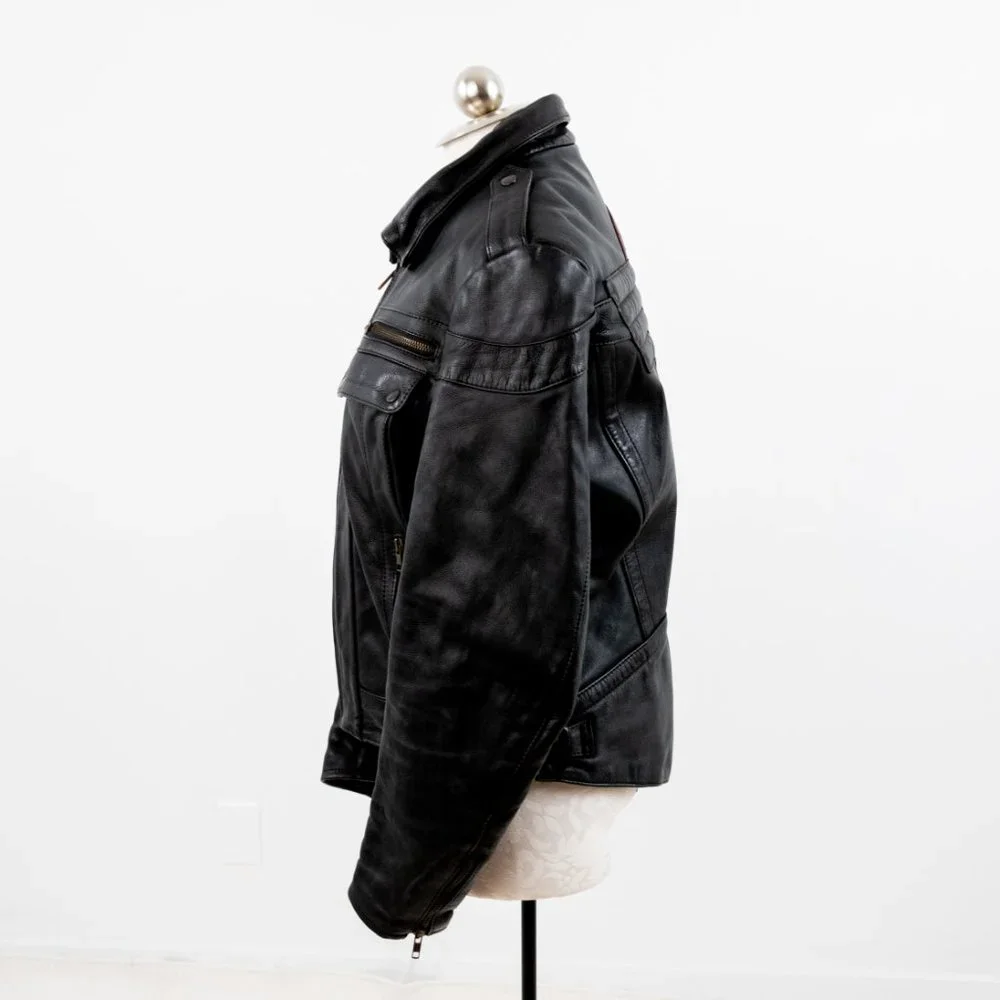 Vintage Harley Davidson Leather Biker Jacket Black - Picture 7 of 14